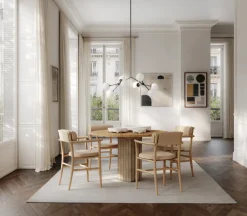 Online 101 Copenhagen Bandeja decorativa Iwa, Abedul, Ø20 Blanco