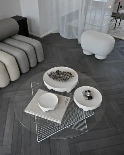 Online 101 Copenhagen Bandeja decorativa Iwa, Abedul, Ø20 Blanco