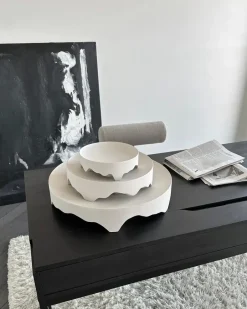 Online 101 Copenhagen Bandeja decorativa Iwa, Abedul, Ø20 Blanco