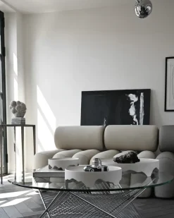 Hot 101 Copenhagen Bandeja decorativa Iwa, Abedul, Ø30 Blanco