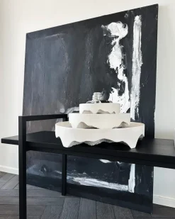 Hot 101 Copenhagen Bandeja decorativa Iwa, Abedul, Ø30 Blanco