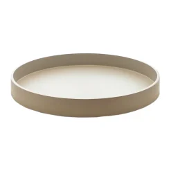 Outlet Mojoo Bandeja decorativa lacada Matt Ø30x4 cm, Fawn Gris