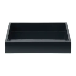 New Mojoo Bandeja decorativa lacada Lux 19x19x3,5 cm, Negro