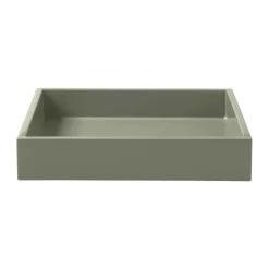 Clearance Mojoo Bandeja decorativa lacada Lux 19x19x3,5 cm, Sage Verde