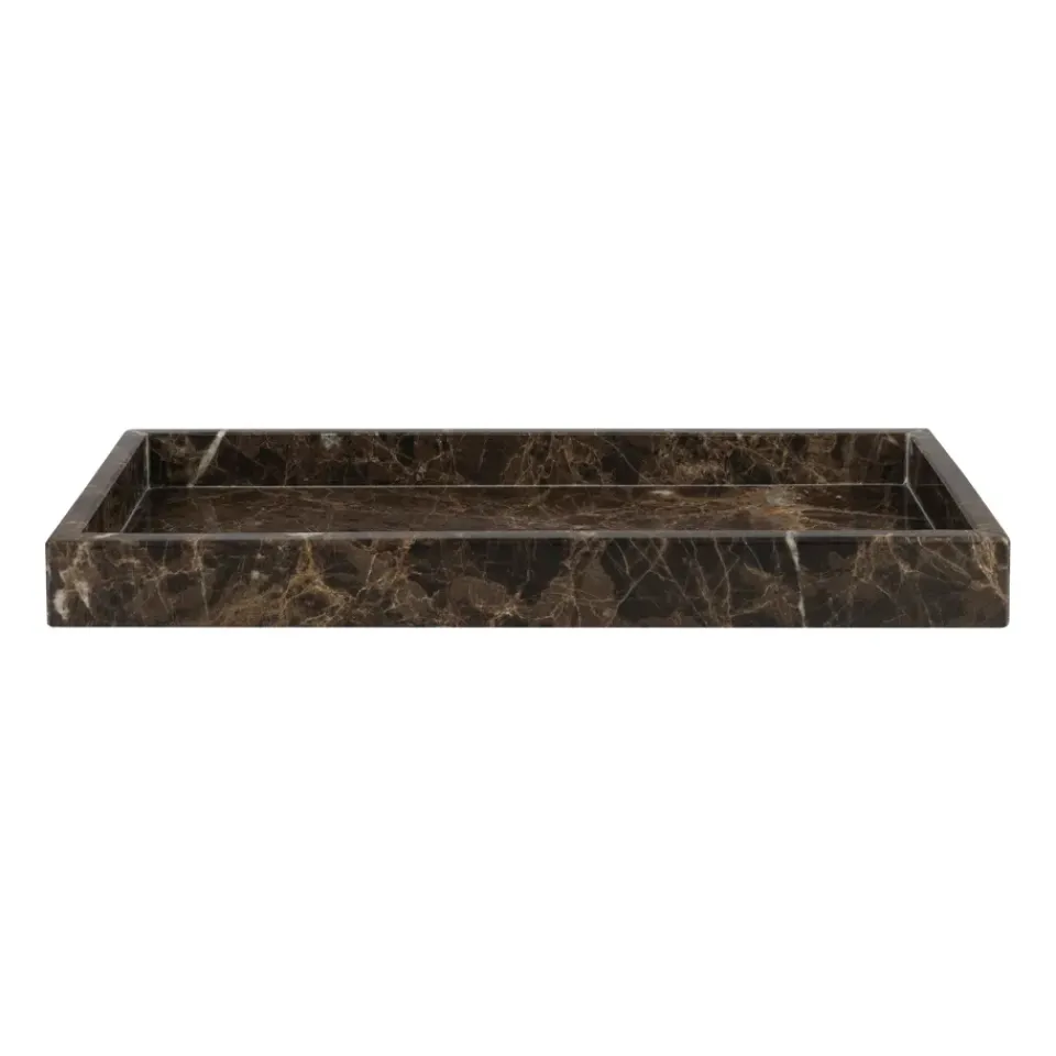 Clearance Mette Ditmer Bandeja decorativa Marble 16x31 cm, Marrón