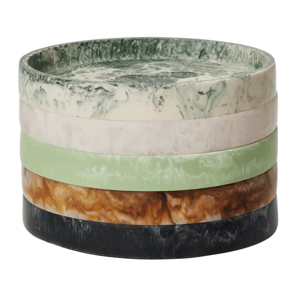 New Ferm Living Bandeja decorativa Mist Ø20 cm, Charcoal Negro