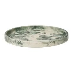 Outlet Ferm Living Bandeja decorativa Mist Ø30 cm, Emerald-off-white Gris