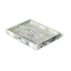 Online Ferm Living Bandeja decorativa Mist 15x20 cm, Emerald-off white Gris