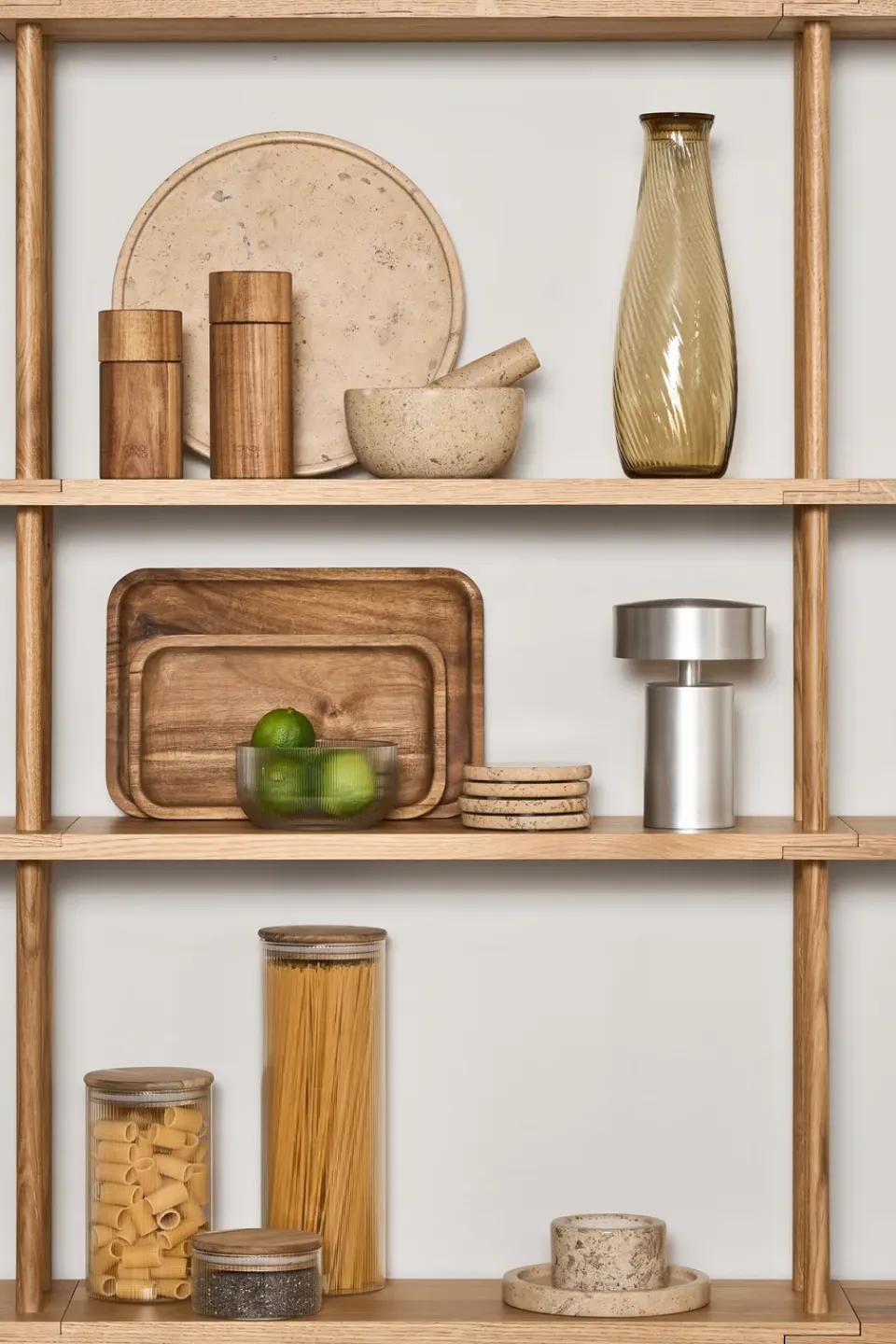 Hot Scandi Living Bandeja decorativa Ridge, Ø24 cm Marrón