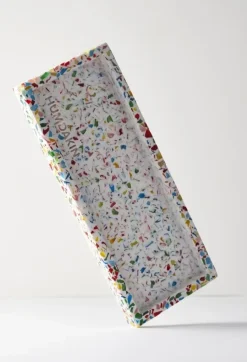 Clearance Humdakin Bandeja Terrazzo 10x25 cm, Rainbow BlancoMulti