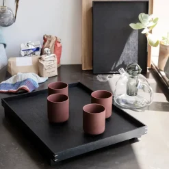Outlet Ferm Living Bandeja madera Bon large, Roble teñido de Negro