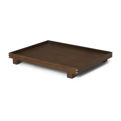 Sale Ferm Living Bandeja madera Bon large, Smoked oak Marrón