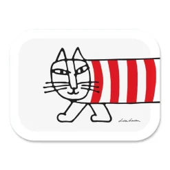 Best Opto Design Bandeja Mikey 27x20 cm, blanco- Rojo