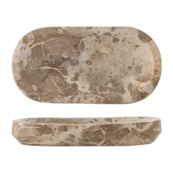Hot Bloomingville Bandeja mármol Shao 24,5x12,5 cm, Natural Marrón