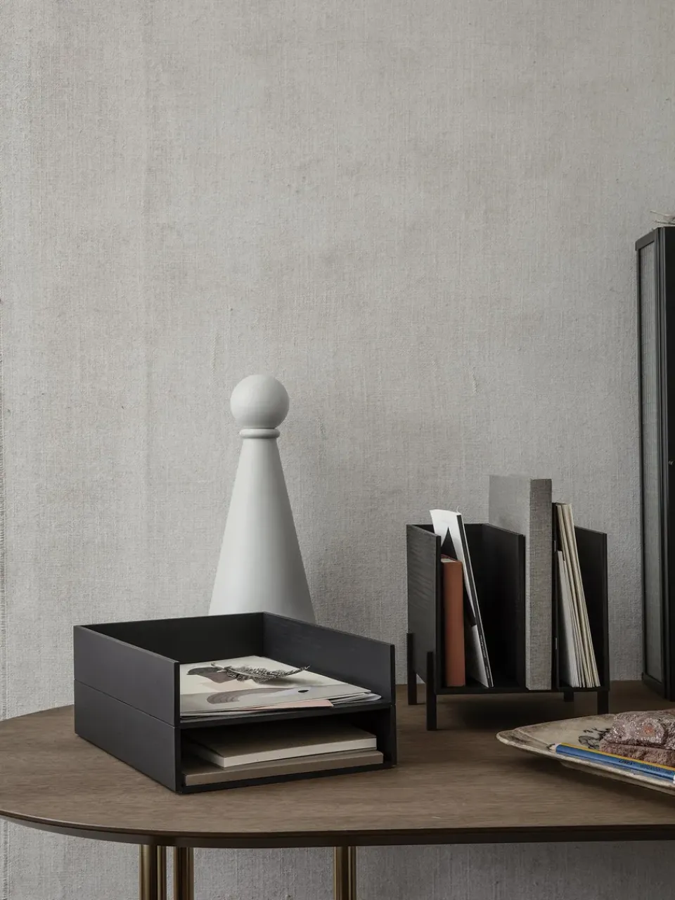 Sale Ferm Living Bandeja para cartas , fresno teñido de oscuro Negro