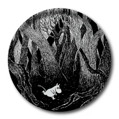 New Opto Design Bandeja redonda Running Moomin, 38 cm Negro