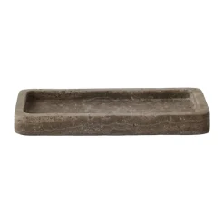 Clearance Tell Me More Bandejita decorativa de travertino 13x25 cm, Marrón