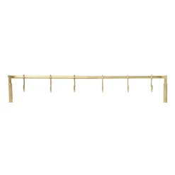 Hot Ferm Living Barra de cocina con 6 ganchos, latón Color dorado