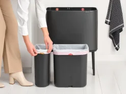 Hot Brabantia Bo Touch Bin 11+23 L, Confident Grey Gris