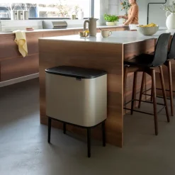Discount Brabantia Bo Touch Bin 36 L, Metallic Gold BeigeNegro