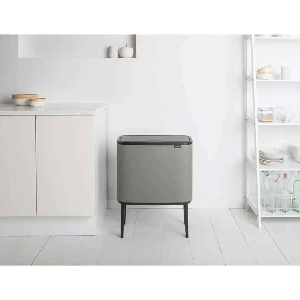 Clearance Brabantia Bo Touch Bin 36 L, Mineral concrete grey Gris