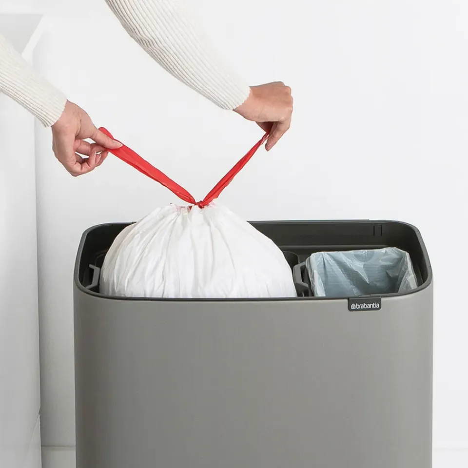 Best Brabantia Bo Touch Bin 11+23 L, Mineral concrete grey Gris