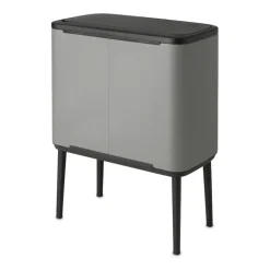 Best Brabantia Bo Touch Bin 11+23 L, Mineral concrete grey Gris