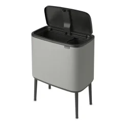 Best Brabantia Bo Touch Bin 11+23 L, Mineral concrete grey Gris