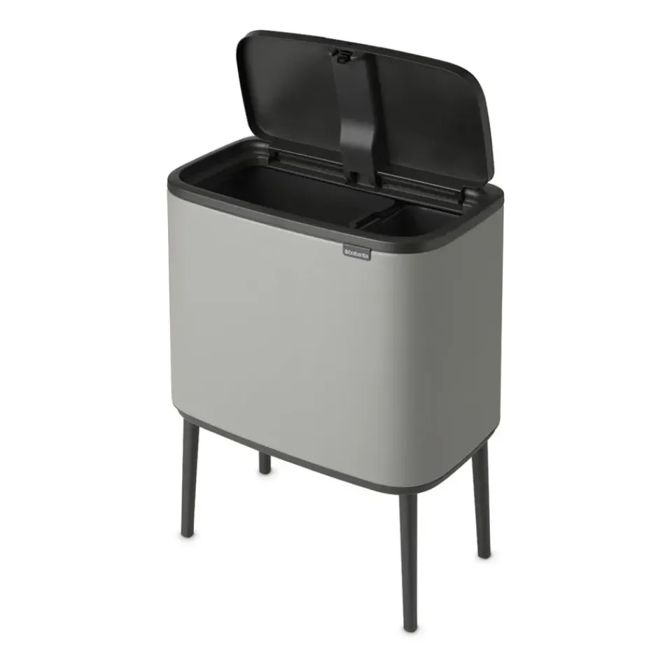 Best Brabantia Bo Touch Bin 11+23 L, Mineral concrete grey Gris