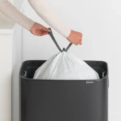 New Brabantia Bo touch bin 60 L, mate Negro