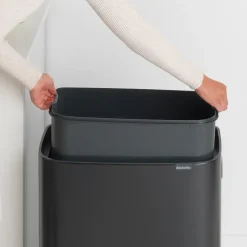 New Brabantia Bo touch bin 60 L, mate Negro