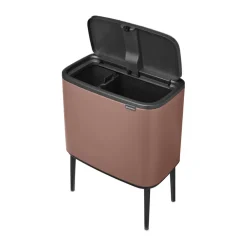 Sale Brabantia Bo Touch Bin 11+23 L, Satin Taupe Marrón