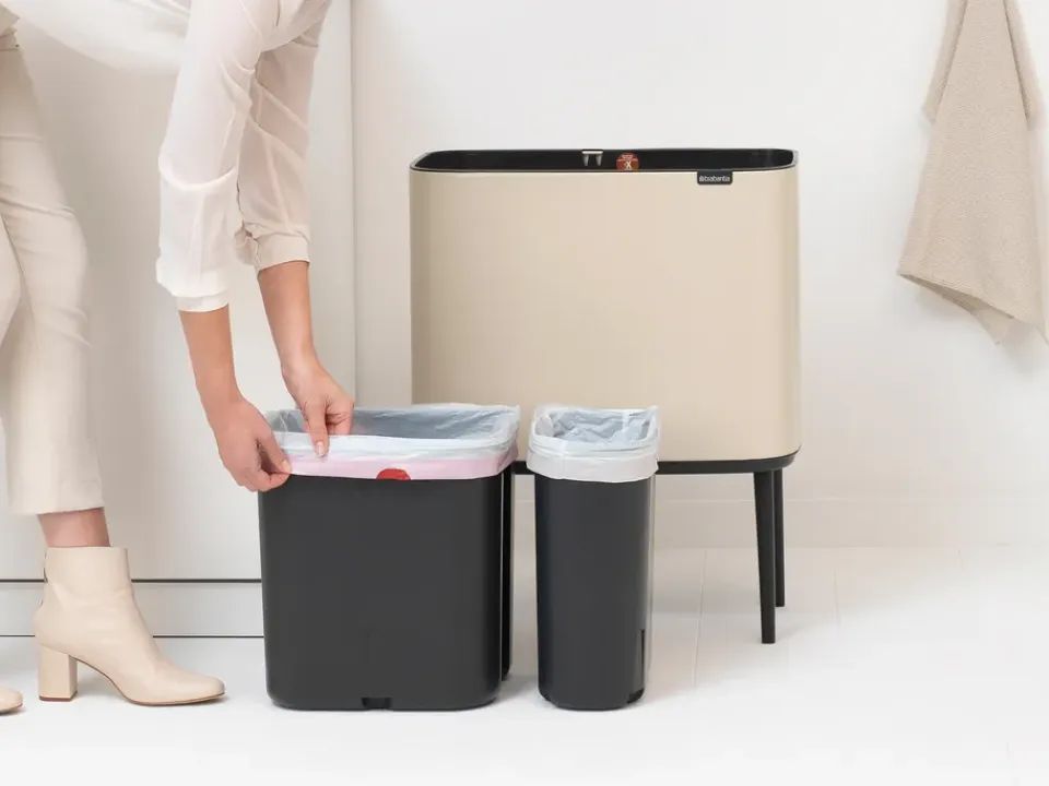 New Brabantia Bo Touch Bin 11+23 L, Soft Beige