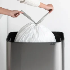 Best Brabantia Bo touch bin high 60 L, acero cepillado mate Plateado