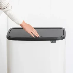 Hot Brabantia Bo touch bin high 60 L, Blanco