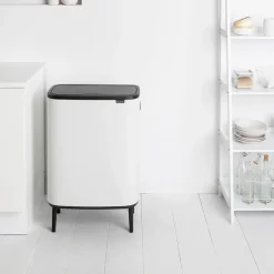 Hot Brabantia Bo touch bin high 60 L, Blanco