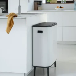 Hot Brabantia Bo touch bin high 60 L, Blanco