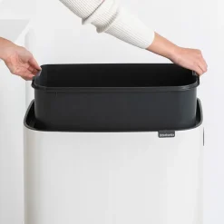 Hot Brabantia Bo touch bin high 60 L, Blanco