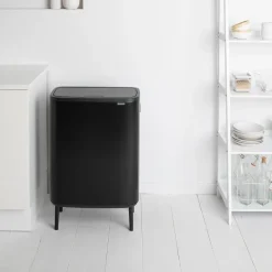 New Brabantia Bo touch bin high 60 L, mate Negro