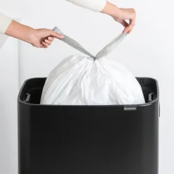 New Brabantia Bo touch bin high 60 L, mate Negro