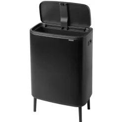 New Brabantia Bo touch bin high 60 L, mate Negro