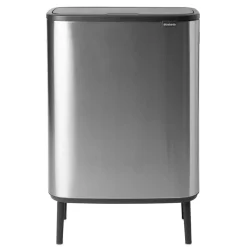Brabantia Bo touch bin high 2x30 L, acero cepillado mate Plateado