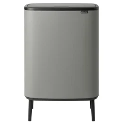 New Brabantia Bo touch bin high 2x30 L, Mineral concrete grey Gris