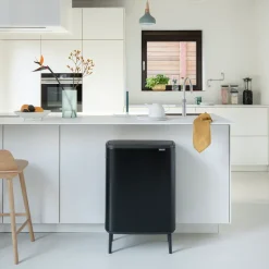 Best Brabantia Bo touch bin high 2x30 L, mate Negro
