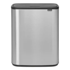 Outlet Brabantia Bo touch bin 2x30 L, acero cepillado mate Plateado