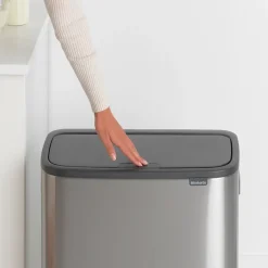 Outlet Brabantia Bo touch bin 2x30 L, acero cepillado mate Plateado