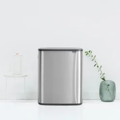 Outlet Brabantia Bo touch bin 2x30 L, acero cepillado mate Plateado