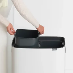 Discount Brabantia Bo touch bin 2x30 L, Blanco