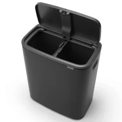 Outlet Brabantia Bo touch bin 2x30 L, mate Negro