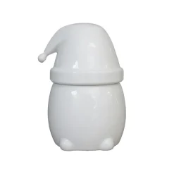 Sale DBKD Bol con tapa Eating Santa grande, Shiny white Blanco